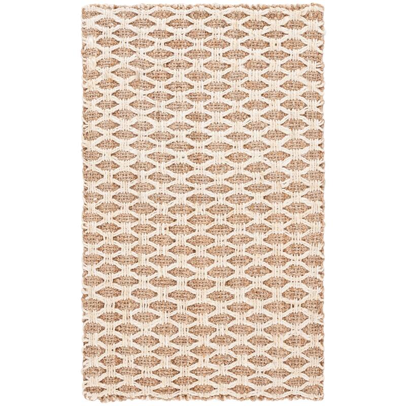 SAFAVIEH Handmade Natural Fiber Chigusa Farmhouse Jute Rug - Natural/Bleach - 3' x 5'