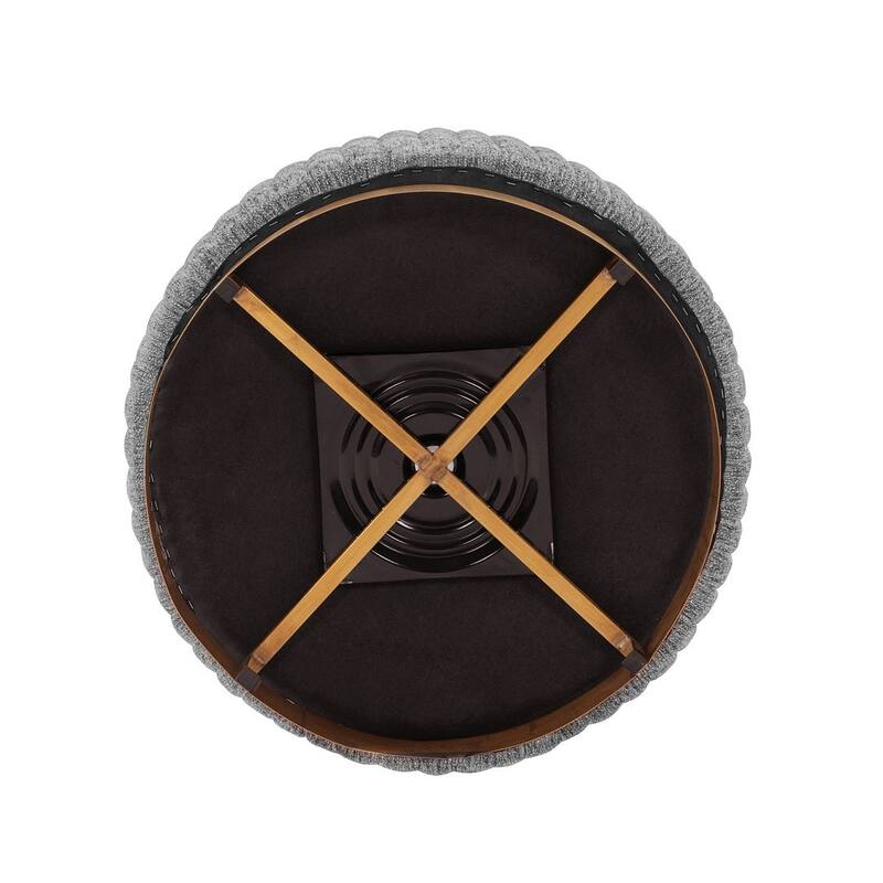 Manhattan Comfort Modern Leela Swivel Boucle Accent Chair