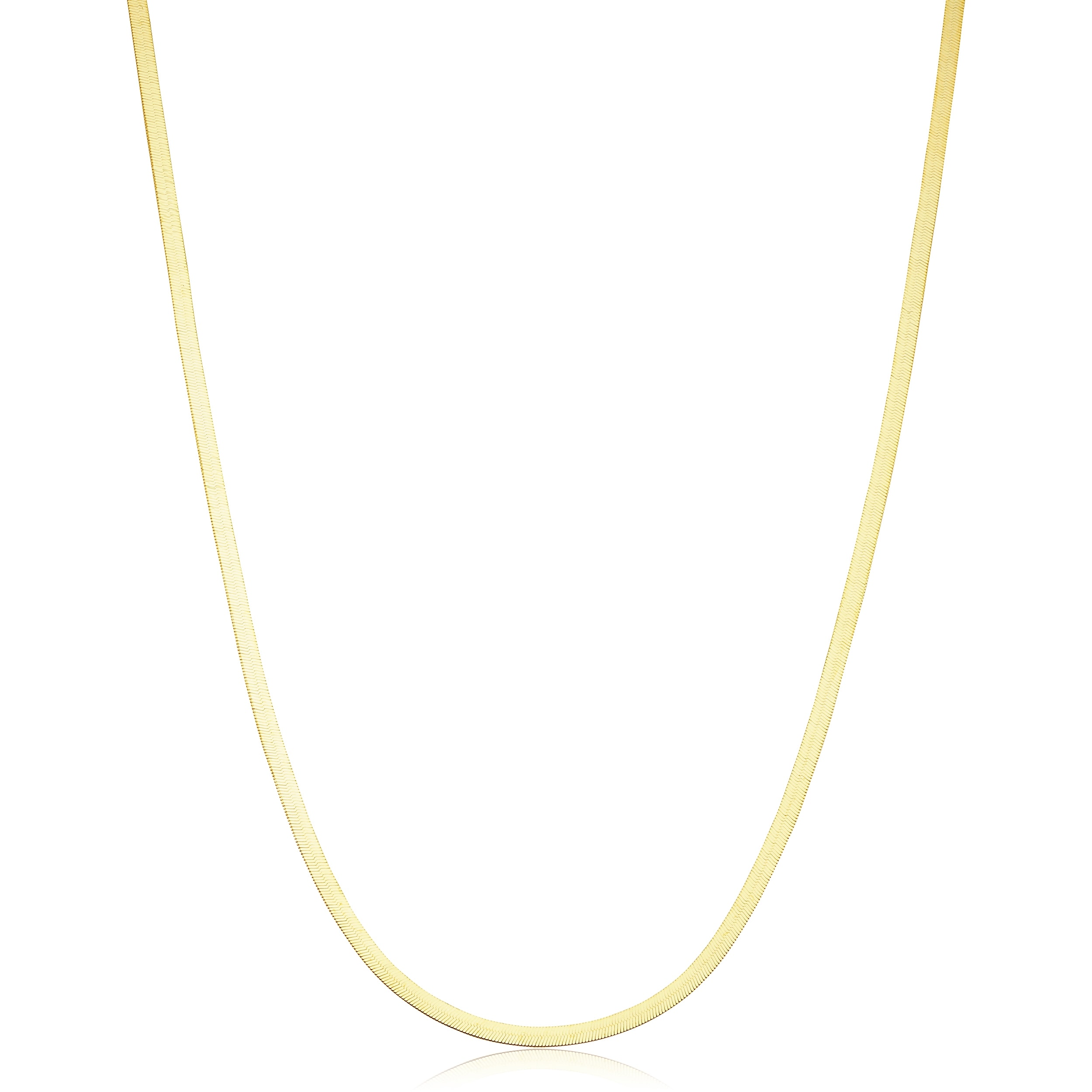 Au Naturale 14k Yellow Gold 2.2 millimeter Herringbone Necklace