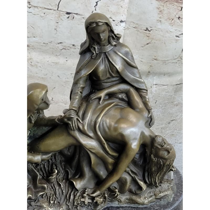 The Lamentation Of Christ Jesus With Virgin Mary Saint Mary Magdalene Bronze