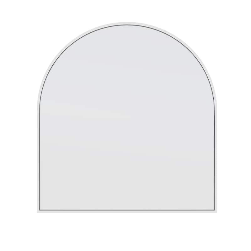 Glass Warehouse Arched Stainless Steel Framed Wall Mirror