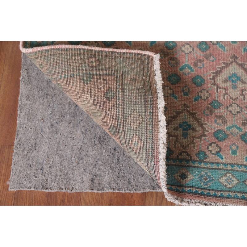 Hand Knotted Oriental 100% Wool Carpet Traditional All-Over Pink Tabriz Area Rug - 4' 7'' X 3' 1''