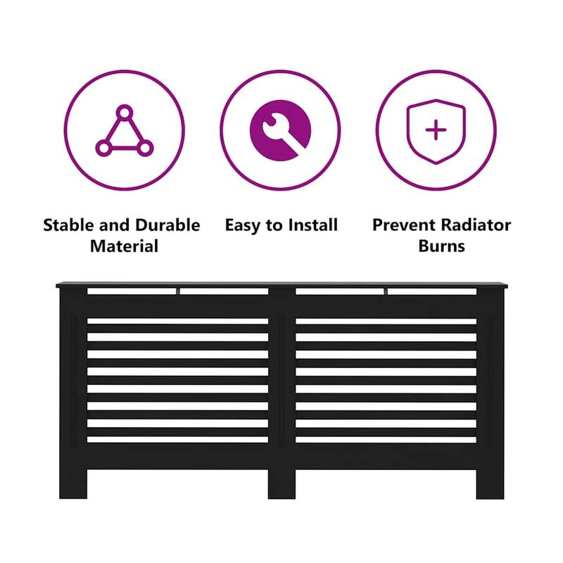vidaXL Radiator Cover with Top Storage Shelf, 67.7x7.5x32.1 Inches