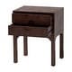 preview thumbnail 14 of 19, Kayla Modern and Contemporary Natural Light Mappa Real Burl Wood 2-Drawer Nightstand