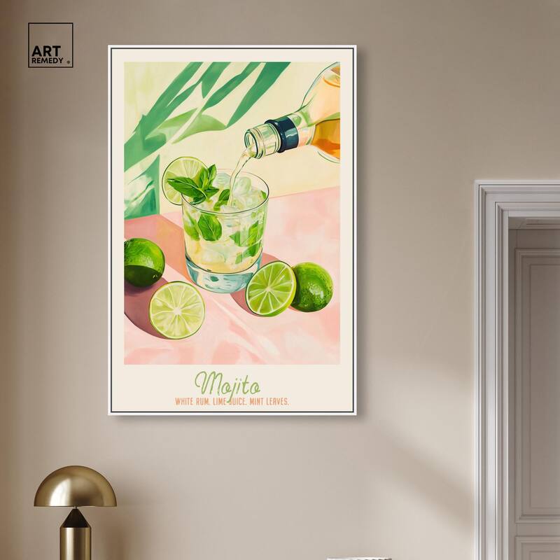 Mojito Recipe Poster Canvas by Art Remedy