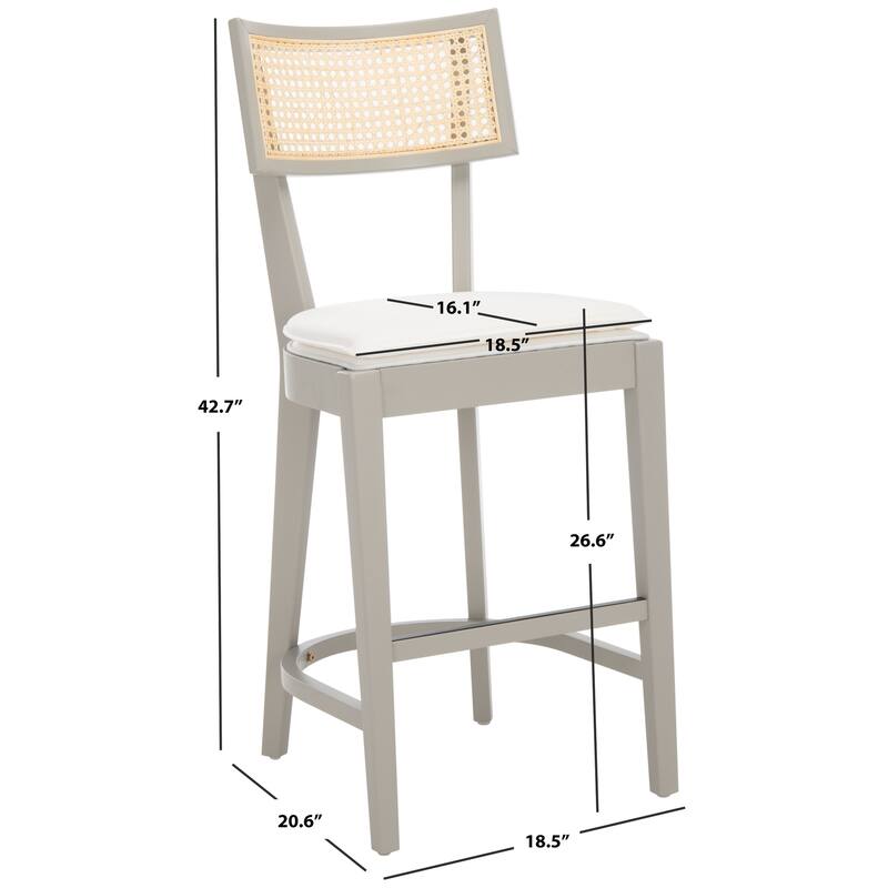 SAFAVIEH Nana 27-inch Counter Stool - 18.5 In. W x 20.6 In. D x 42.7 In. H - 19Wx21Dx43H