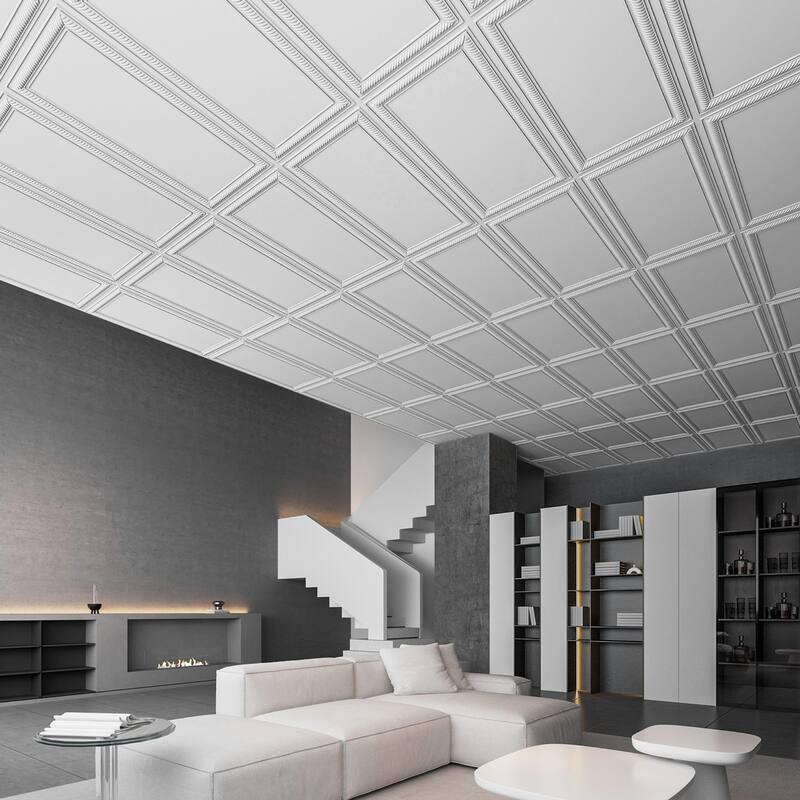 Art3d 24"x48" 3D PVC Wall & Ceiling Panels, Set of 12, Covers 96 Sq.Ft