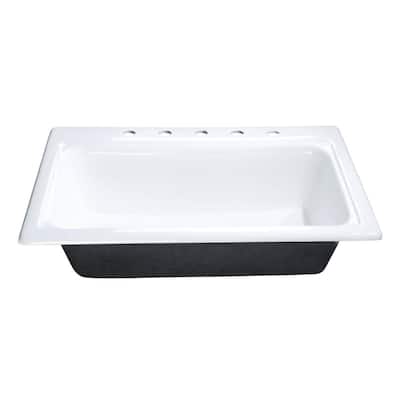 Kingston Brass GT332295 Towne 33" Undermount Single Basin Cast Iron