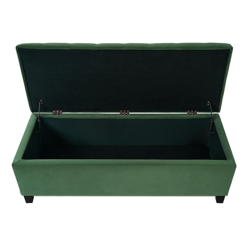 Mission Tufted Fabric Storage Ottoman Bench by Christopher Knight Home