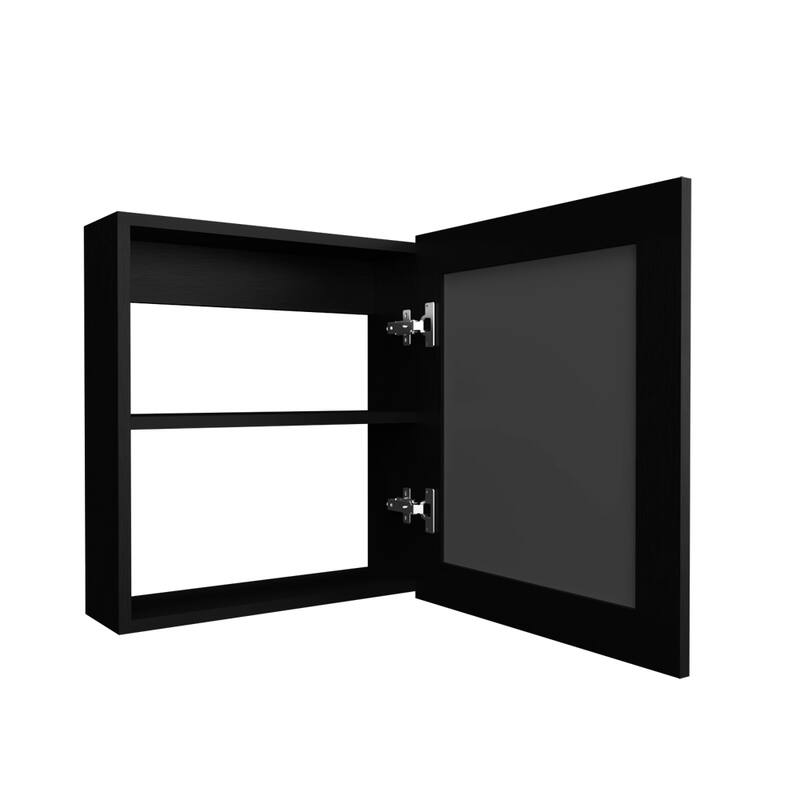 Medicine Cabinet with Mirrored Door, Spacious Storage with 2 Shelves, Compact Wall-Mounted Bathroom Cabinet