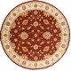 preview thumbnail 7 of 11, Hand-Tufted Isamu Bordered Wool Area Rug Rust - 6' Round