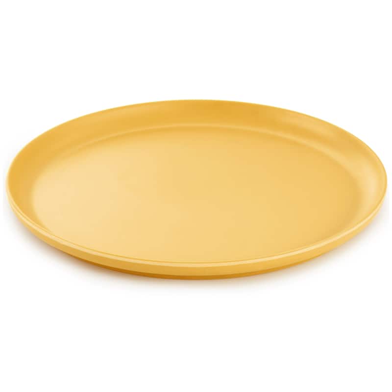 Gibson Home Canyon Crest 12 Piece Round Melamine Dinnerware Set in Yellow - 12 Pieces