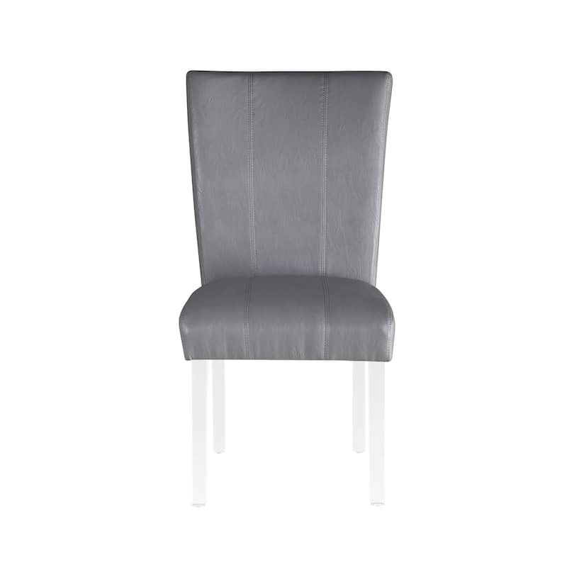 Somette Maria Curved Back Parsons Dining Chair in Gray, Set of 2