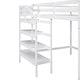 preview thumbnail 16 of 30, Space-Saving Full Size Loft Bed with Storage Staircase and Hanger