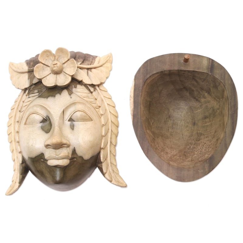 Novica Handmade Lady Rose Decorative Wood Box