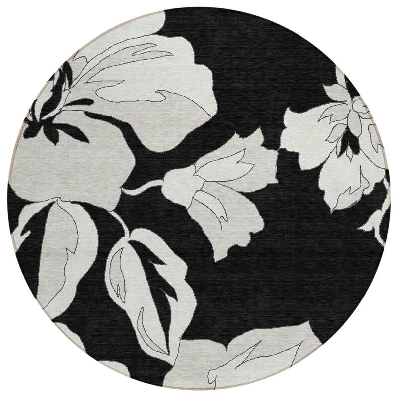 HomeRoots Floral Transitional Rectangle Outdoor Rug