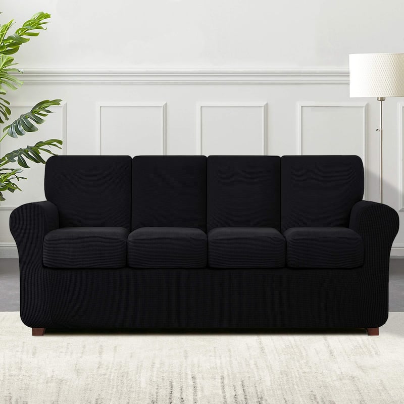 Subrtex 9-Piece Stretch XL Sofa Slipcover Sets with 4 Backrest Cushion Covers and 4 Seat Cushion Covers