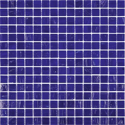 Apollo tile 12" x 12" Celestial Glossy Royal Blue Glass Tile (20 sq ft/case) - 20 Pack