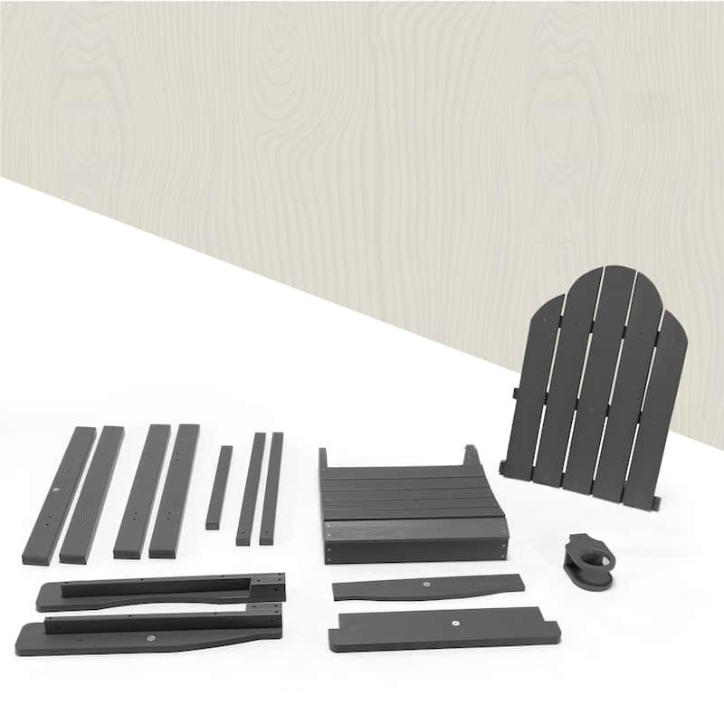 Tall Adirondack Chairs Set of 2 with handrails and connecting plates - 28.3"L x 22.6"W x 48.8"H