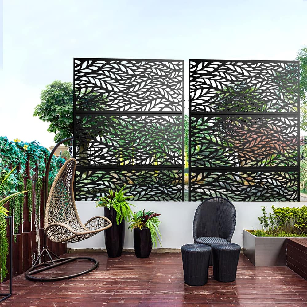 Privacy Screen Free Standing Stream Leaf