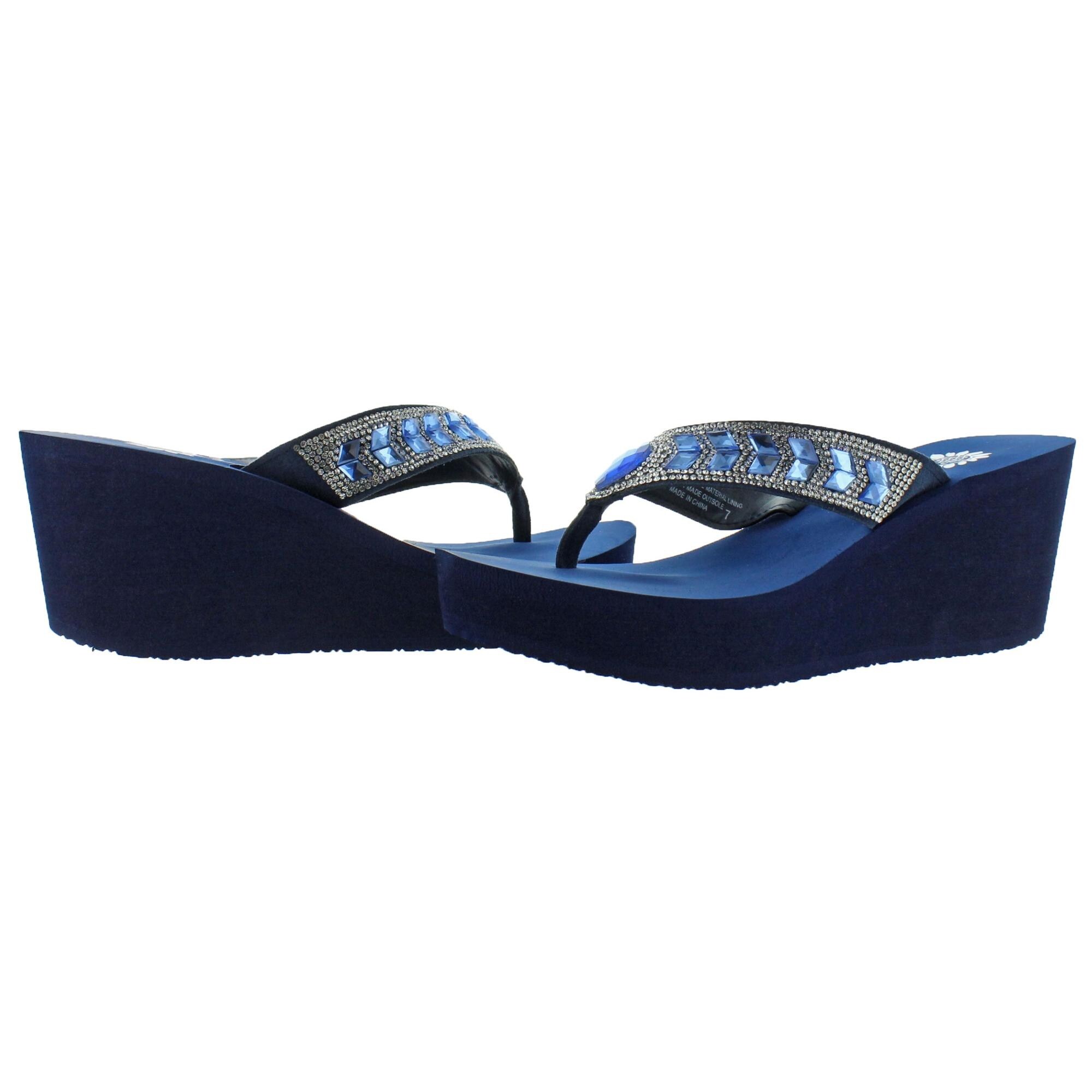 yellow box belmac wedge flip flop