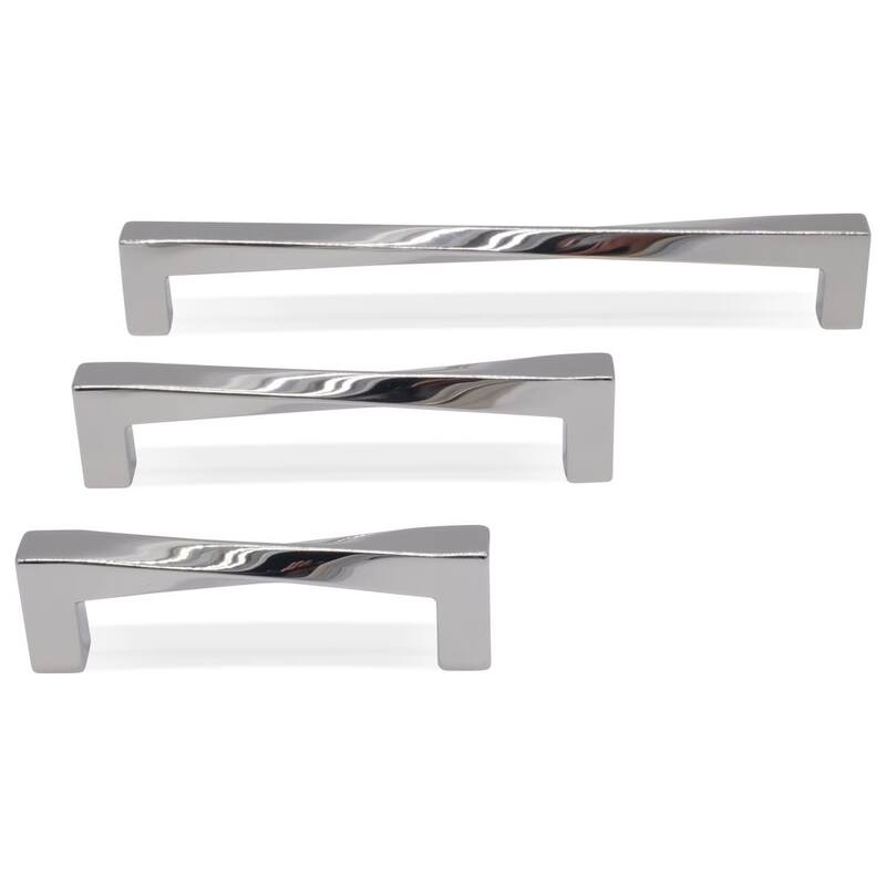 Hapny Home TW547 Twist 12" Center to Center Solid Metal Twisted Square