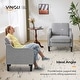 preview thumbnail 31 of 133, VINGLI Mid Century Modern Fabric Accent Chair