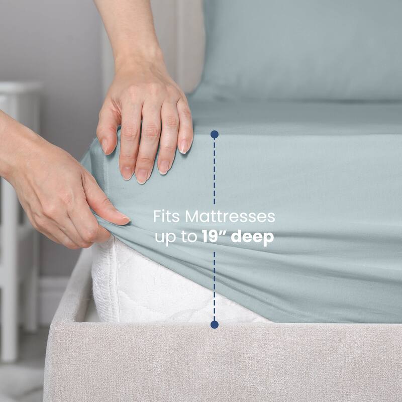 Martex 400 TC 100% Cotton Sateen, Deep Pocket, Silky Soft Sheet Set