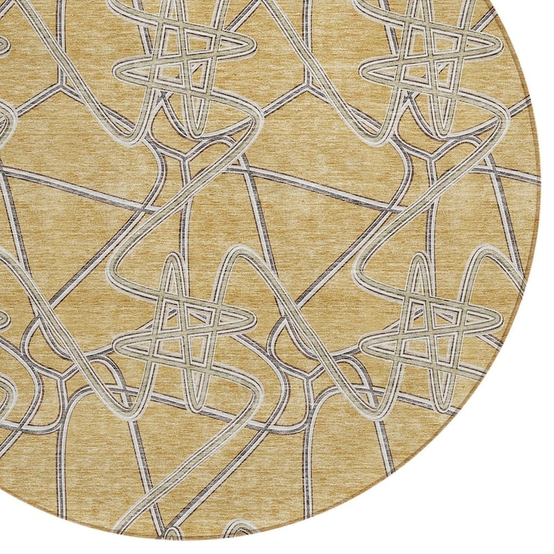 HomeRoots Geometric Contemporary Rectangle Outdoor Rug