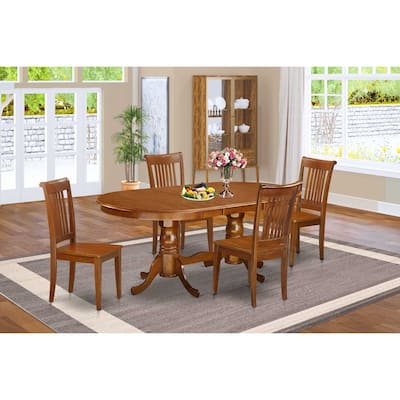 Dining Table Set - 7 Piece Kitchen Table with Chairs - Modern Farmhouse Design