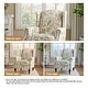 preview thumbnail 66 of 85, Traditional Floral Patterned Wingback Armchair with Nailhead Trim