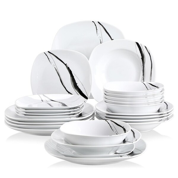 VEWEET 'Teresa' 24-Piece Porcelain Dinnerware Sets ,Service