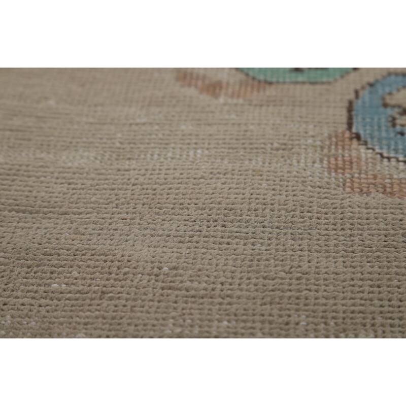 Traditional Tabriz Persian Rug Handmade Oriental Beige Wool Carpet - 8'11"x 11'3"