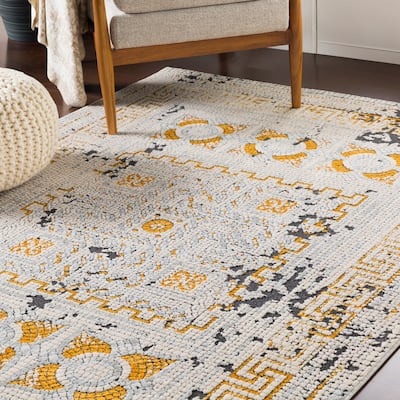 Livabliss Padua Distressed Mosaic Area Rug