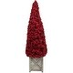 preview thumbnail 10 of 8, Red Berry Cone Potted Christmas Topiary 3.5 Foot