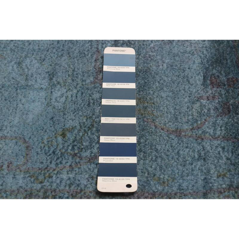 ECARPETGALLERY Hand-knotted Vibrance Blue Wool Rug - 9'1 x 11'9