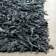preview thumbnail 36 of 136, SAFAVIEH Handmade Leather Shag Carlijn Modern Decorative Rug 2'3" x 4' - Grey - Rectangle