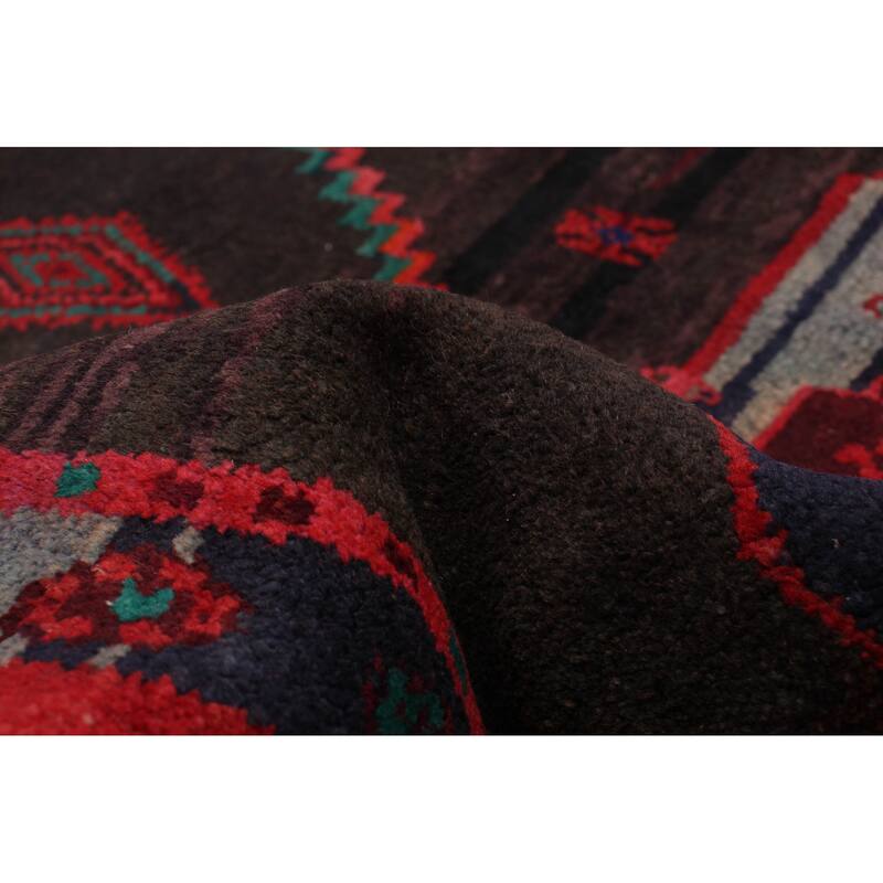 ECARPETGALLERY Hand-knotted Konya Anatolian Black Wool Rug - 4'4 x 7'10