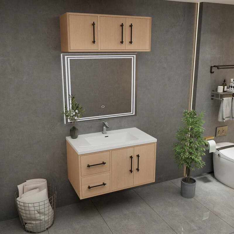 Victoria 36'' L Wall-Mounted Vanity Set with Motion Sensor LED light Top Cabinet