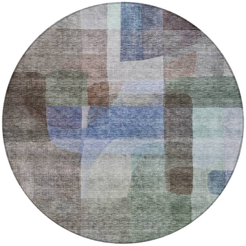 HomeRoots Abstract Transitional Rectangle Outdoor Rug