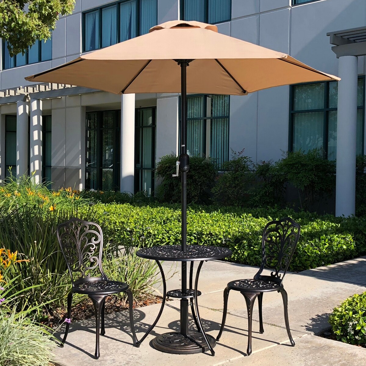 Shop Black Friday Deals On 7 5 Ft Patio Umbrella Yard Umbrella For Desk With Metal Frame Tank Overstock 31721588