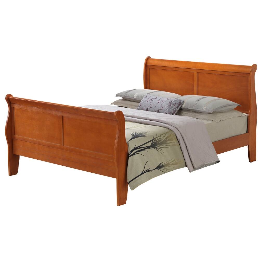 Full Size Traditional Platform Bed with Durable Particle Board Construction and Easy Assembly