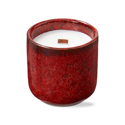 Tahoe Scented Soy Wax Candle Heirloom Apple in Orange Ceramic Container, 3.66L x 3.66W x 3.94H inches, Burn Time 45 Hours.