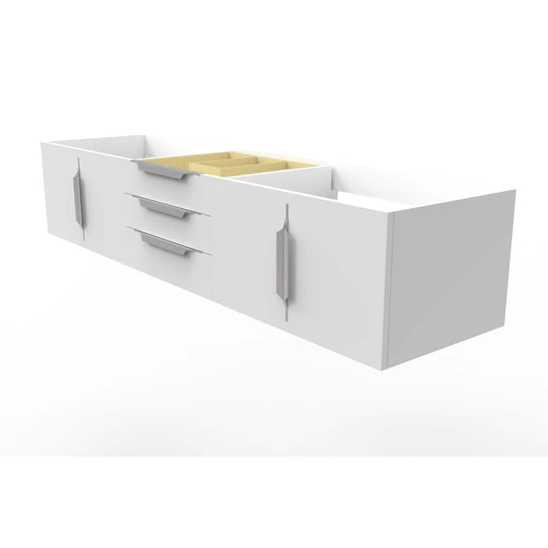 Alpine 72" Wall Mounted Bathroom Vanity (Base Only)