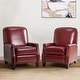 preview thumbnail 72 of 96, Gladis Modern Retro Genuine Leather Recliner with Nailhead Trim Set of 2 by HULALA HOME BURGUNDY