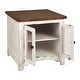 preview thumbnail 3 of 3, Signature Design by Ashley Wystfield Ivory and Brown Pine Wood End Table