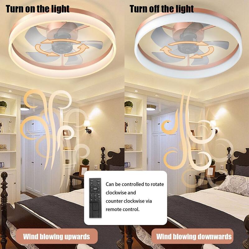 20'' Remote Control Ceiling Fan with Dimmable LED