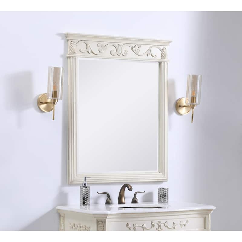 Roman 32" Antique White Mirror - Antique White