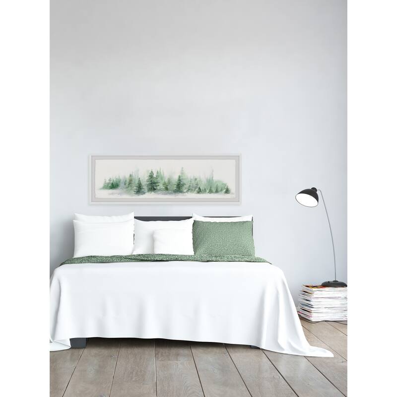 'Snow Covered Pines' Framed Painting Print