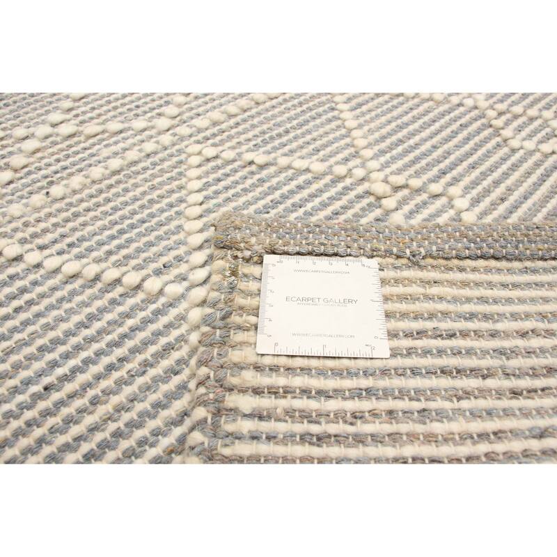 ECARPETGALLERY Braid weave Sienna Grey Wool Rug - 5'1 x 7'10